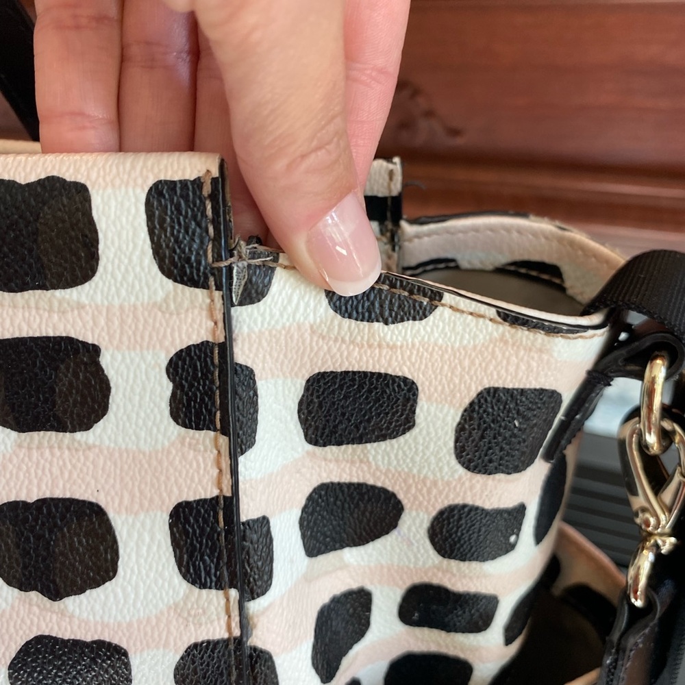 kate spade ♠️ new york Kaylie Diaper Bag Pink Black White - Picture 5 of 15
